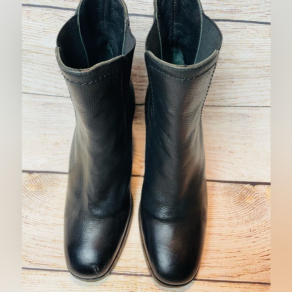 Scoop NYC Women Black Leather Ankle Boots Size 37 (US 7) - Picture 4 of 11